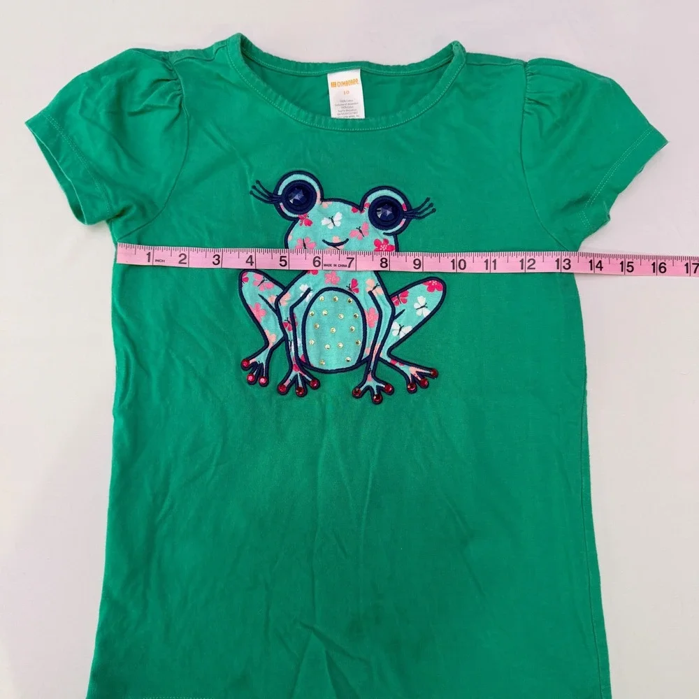 Girls Green Frog T-Shirt‎
